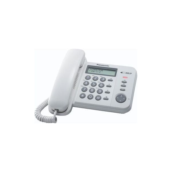 Panasonic KX-TS560EX1W Telefono Fisso Analogico Bianco Con Identificatore Di Chiamata-image