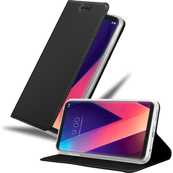 Cadorabo Custodia Per Cellulare Per Lg V30 Custodia Protettiva In Nero Cover Etui Book Case Booklet-image