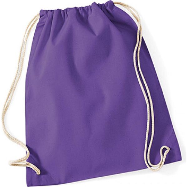 Westford Mill W110 | Borsa Da Palestra In Cotone | 37 X 46 Cm - Colore: Viola - Dimensioni: 37 X 46 Cm-image