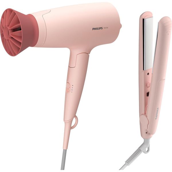 Set Philips 3000 Series BHP398/00 Per Styling Asciugacapelli E Piastra Thermo Protect 1600 W Rosa-image