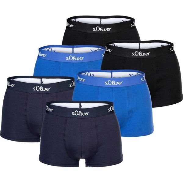 Boxer Da Uomo S.Oliver, Confezione Da 6 - Pantaloncini, Hipster, Cotone Elasticizzato Blu Xl-image