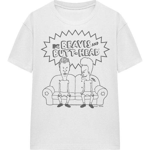 Beavis & Butthead - Maglietta "Couch"" Per Uomo/Donna Unisex TV15479 (Xl) (Bianco)"-image