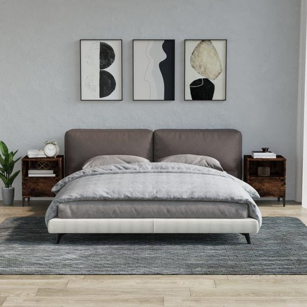 The Living Store Comodini 2 Pz. Rovere Fumé 40X35X50 Cm-image