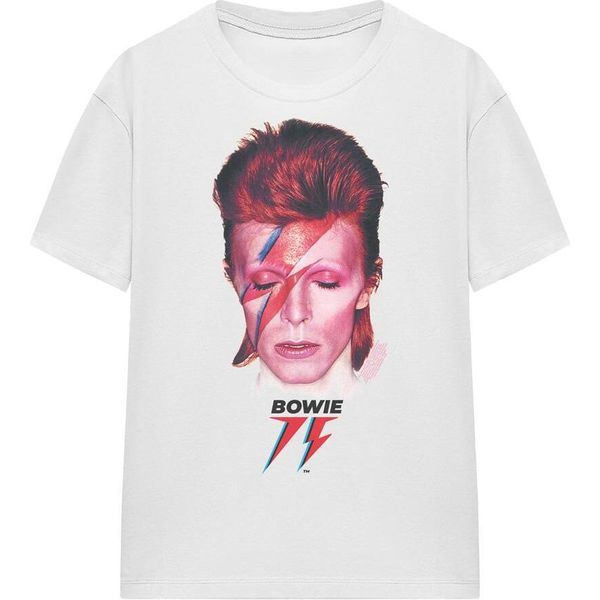 David Bowie - Maglietta "Aladdin Sane '75"" Per Uomo/Donna Unisex TV15592 (Xl) (Bianco)"-image