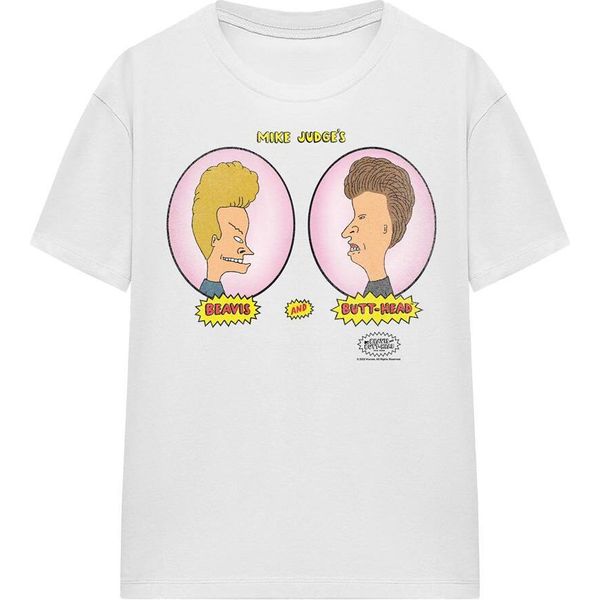 Beavis & Butthead - Maglietta "Heads In Ovals"" Per Uomini/Donne Unisex TV15482 (Xl) (Bianco)"-image