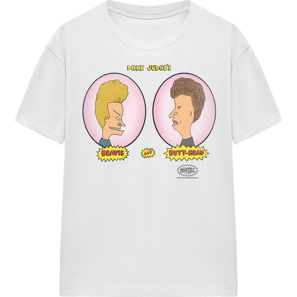 Beavis & Butthead - Maglietta "Heads In Ovals"" Per Uomo/Donna Unisex TV15482 (S) (Bianco)"-image
