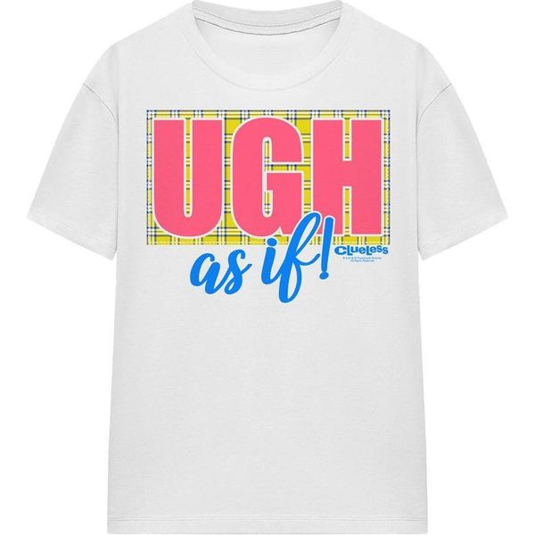 Clueless - Maglietta "Ugh As If"" Per Uomo/Donna Unisex TV15552 (L) (Bianco)"-image