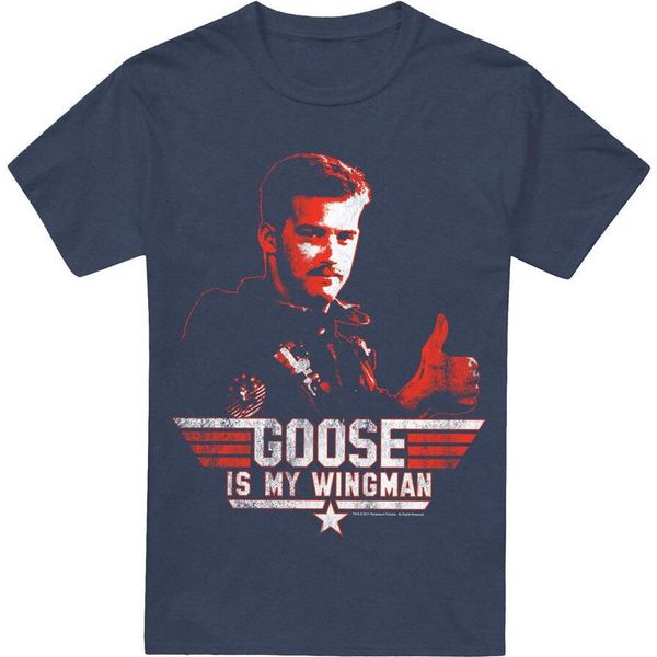 Top Gun - Maglietta "Wingman Goose"" Per Uomo/Donna Unisex TV15227 (L) (Blu Navy)"-image