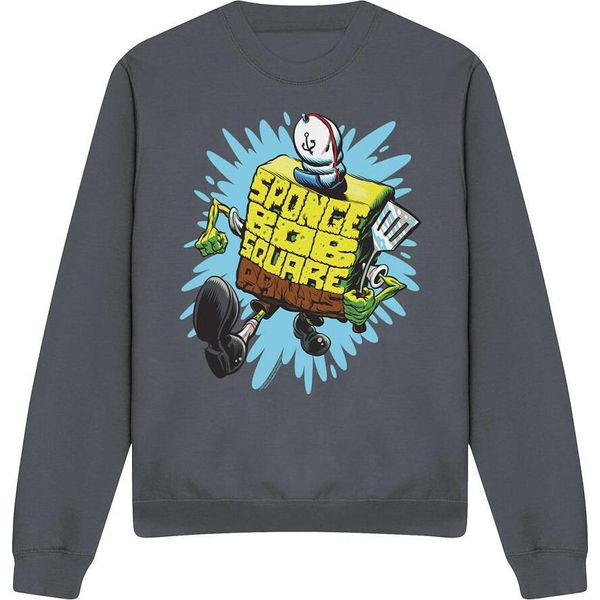 Spongebob Squarepants - Felpa Per Uomo/Donna Unisex TV12785 (L) (Charcoal)-image