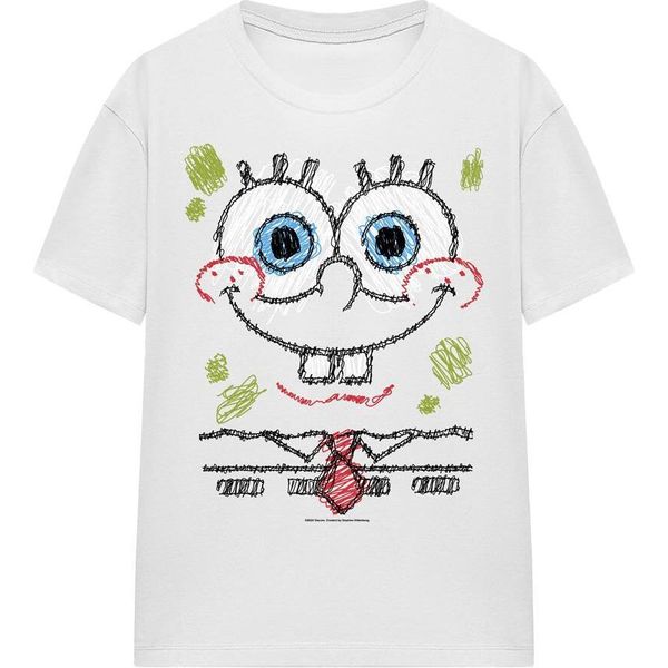 Spongebob Squarepants - Maglietta Uomo/Donna Unisex TV16017 (L) (Bianco)-image