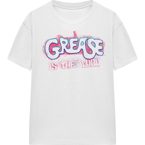 Grease - Maglietta "Grease Is The Word"" Per Uomo/Donna Unisex TV15739 (L) (Bianco)"-image