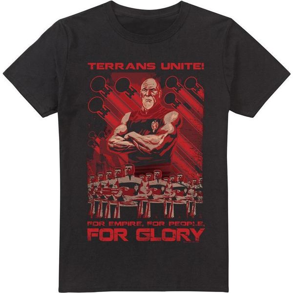 Star Trek - Maglietta "Terran Unite"" Da Uomo TV5517 (5XL) (Nero)"-image