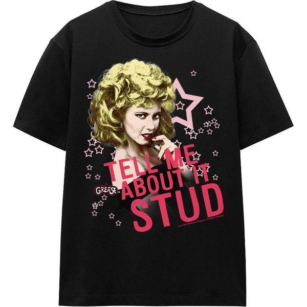 Grease - Maglietta "Tell Me About It Stud"" Per Uomo/Donna Unisex TV15746 (S) (Nero)"-image