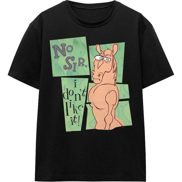 Ren & Stimpy - Maglietta "No Sir I Don't Like It"" Per Uomo/Donna Unisex TV15910 (Xl) (Nero)"-image