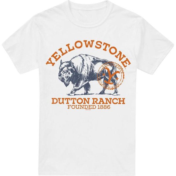 Yellowstone - Maglietta "Dutton Ranch"" Da Uomo TV5702 (Xxl) (Bianco)"-image