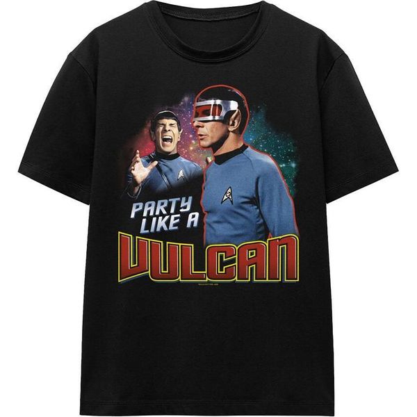 Star Trek - Maglietta "Party Like A Vulcan"" Per Uomo/Donna Unisex TV16205 (M) (Nero)"-image