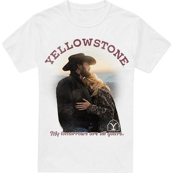 Yellowstone - Maglietta "Tomorrows"" Da Uomo TV5699 (M) (Bianco)"-image