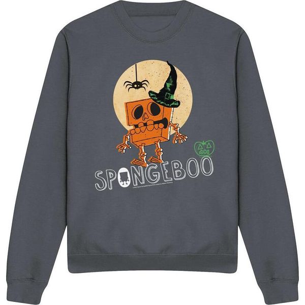 Spongebob Squarepants - Felpa "Spongeboo"" Per Uomo/Donna Unisex TV12595 (L) (Carbone)"-image