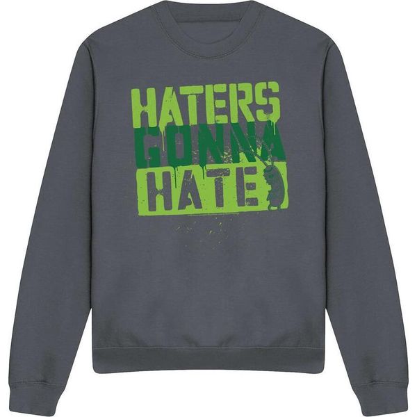 Spongebob Squarepants - Felpa "Haters Gonna Hate"" Per Uomo/Donna Unisex TV12780 (Xl) (Charcoal)"-image