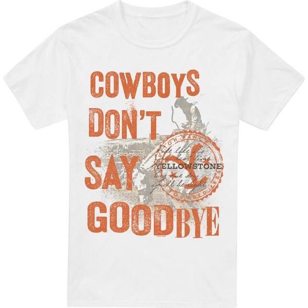 Yellowstone - Maglietta "Cowboys Don't Say Goodbye"" Per Bambini TV5706 (4XL) (Weiß)"-image