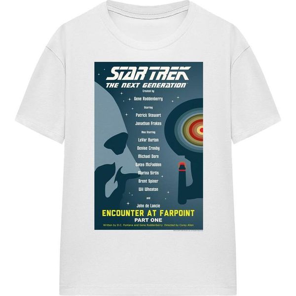 Star Trek - "The Next Generation Stagione 1 Episodio 1"" Maglietta Per Bambini/Ragazzi Unisex TV16288 (M) (Weiß)"-image
