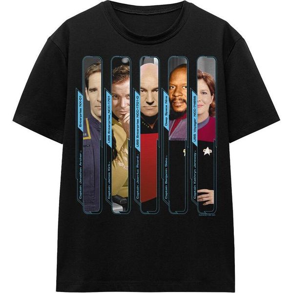 Star Trek - Maglietta "I Capitani"" Per Uomo/Donna Unisex TV16261 (Xl) (Nero)"-image