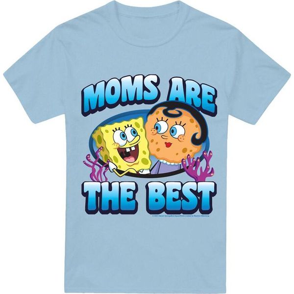 Spongebob Squarepants - Maglietta Da Uomo "Le Mamme Sono Le Migliori"" - Festa Della Mamma TV6389 (Xl) (Azzurro)"-image