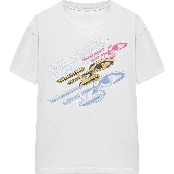 Star Trek - Maglietta "Tri Enterprise"" Per Uomo/Donna Unisex TV16224 (Xl) (Bianco)"-image