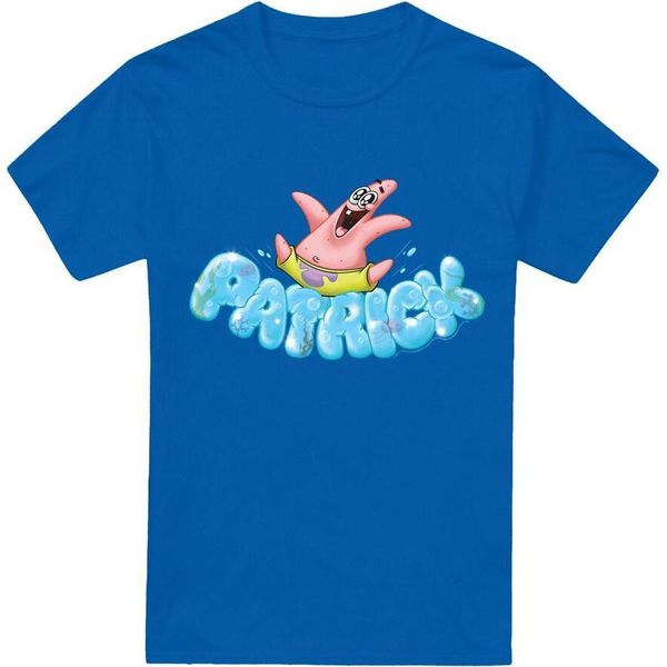 Spongebob Squarepants - Maglietta "Happy Go Lucky"" Da Uomo TV6656 (Xl) (Blu Reale)"-image