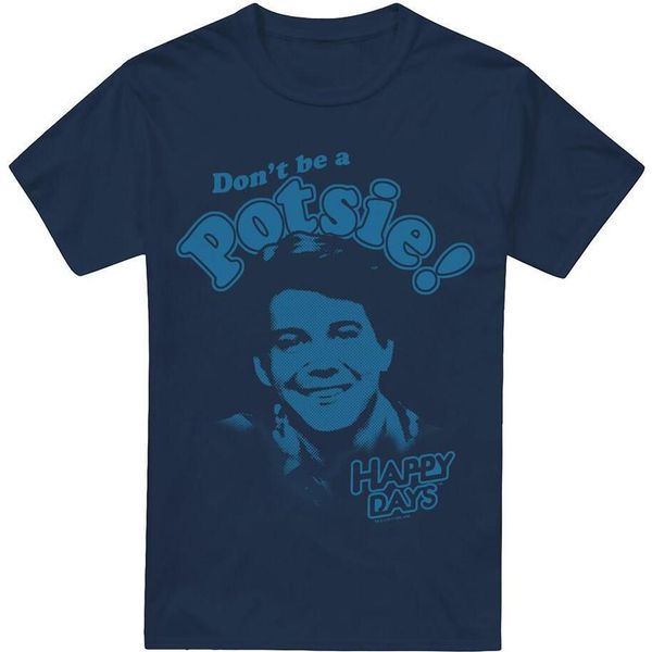 Happy Days - Maglietta "Don't Be A Potsy"" Da Uomo TV13713 (Xl) (Blu Navy)"-image