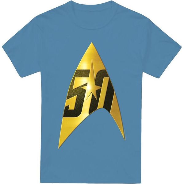 Star Trek - Maglietta "50Th Anniversary Delta"" Da Uomo TV13729 (Xxl) (Carolina Blue)"-image
