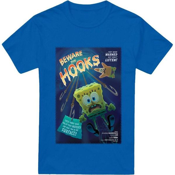Spongebob Squarepants - Maglietta " The Hooks"" Da Uomo TV6612 (Xxl) (Blu Reale)"-image
