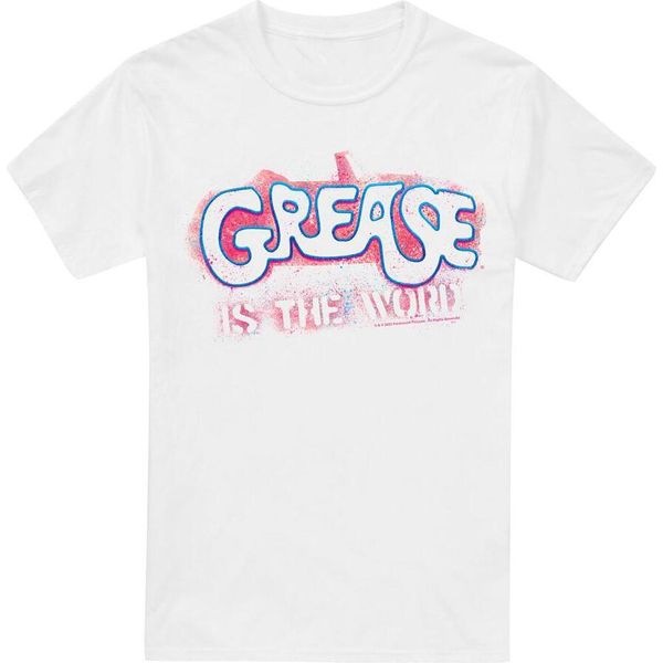 Grease - Maglietta "Grease Is The Word"" Da Uomo TV6894 (L) (Bianco)"-image