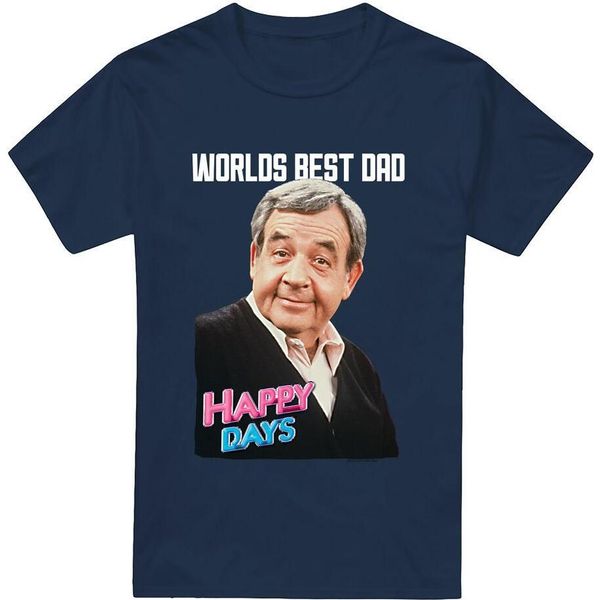 Happy Days - Maglietta "Best Dad"" Da Uomo TV13661 (L) (Blu Navy)"-image