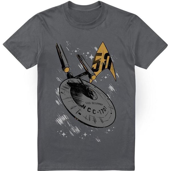Star Trek - Maglietta "Enterprise Dash"" Da Uomo TV13735 (Xxl) (Grigio)"-image