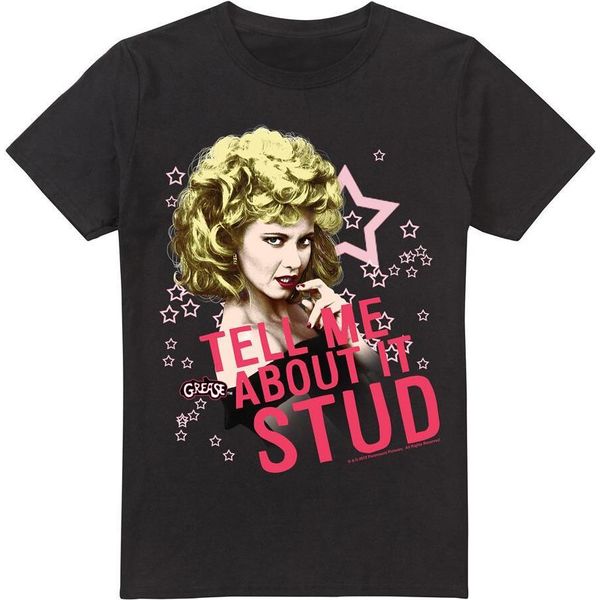 Grease - Maglietta "Tell Me About It Stud"" Da Uomo TV6933 (Xxl) (Nero)"-image