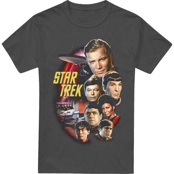 Star Trek - Maglietta "Classic Crew"" Per Uomo/Donna Unisex TV17480 (Xxl) (Carbone)"-image