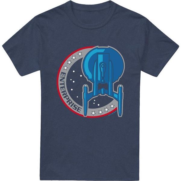 Star Trek - Maglietta "Enterprise"" Per Uomo/Donna Unisex TV17681 (Xl) (Blu Navy)"-image