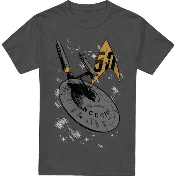 Star Trek - Maglietta "Enterprise Dash"" Per Uomo/Donna Unisex TV17653 (S) (Charcoal)"-image