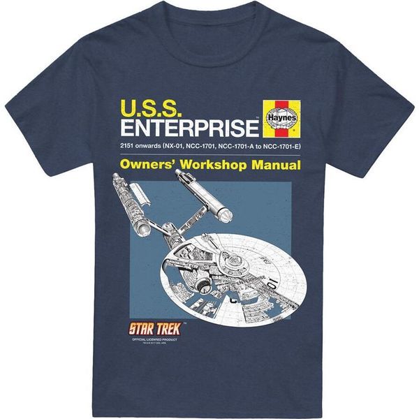 Star Trek - Maglietta "Enterprise"" Per Uomo/Donna Unisex TV17635 (M) (Blu Navy)"-image