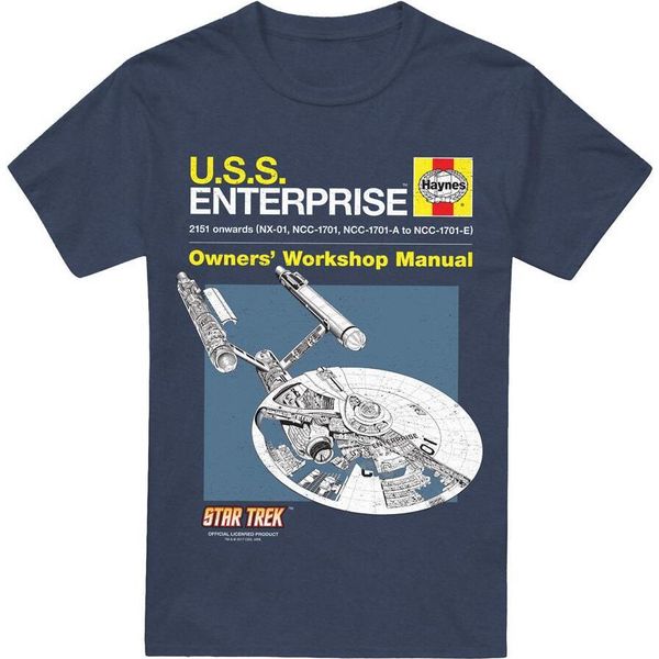 Star Trek - Maglietta "Enterprise"" Per Uomo/Donna Unisex TV17635 (Xl) (Blu Navy)"-image