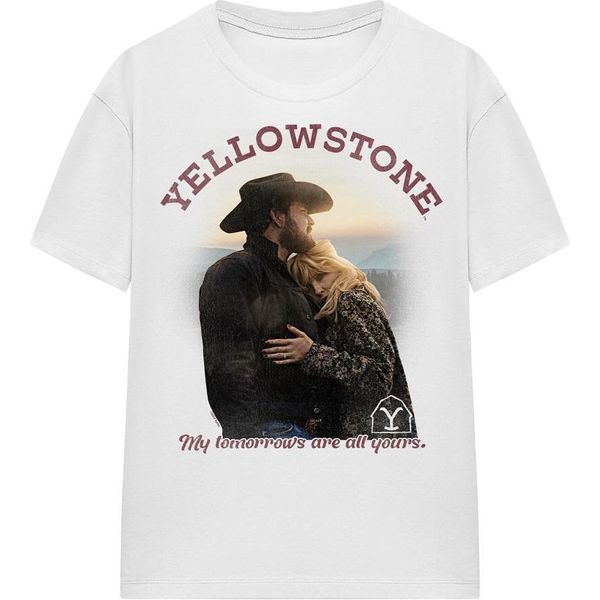 Yellowstone - Maglietta "Tomorrows"" Per Uomo/Donna Unisex TV16969 (S) (Bianco)"-image