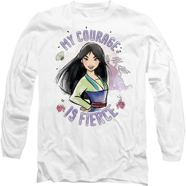 Mulan - Maglietta "Il Mio Coraggio è Forte"" Per Uomo/Donna Unisex TV14397 (L) (Bianco)"-image