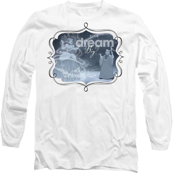 Cenerentola - Maglietta "Dream Big"" Per Uomo/Donna Unisex TV14550 (M) (Bianco)"-image