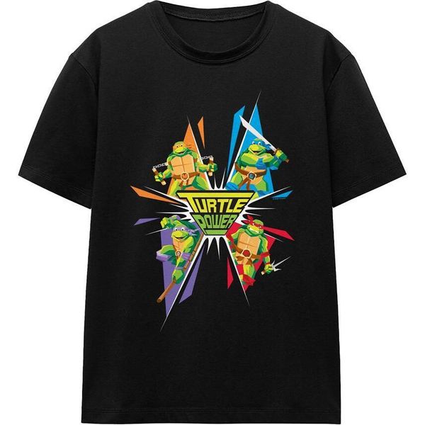 Teenage Mutant Ninja Turtles - Maglietta "Turtle Power"" Per Bambini/Ragazzi Unisex TV16886 (M) (Schwarz)"-image