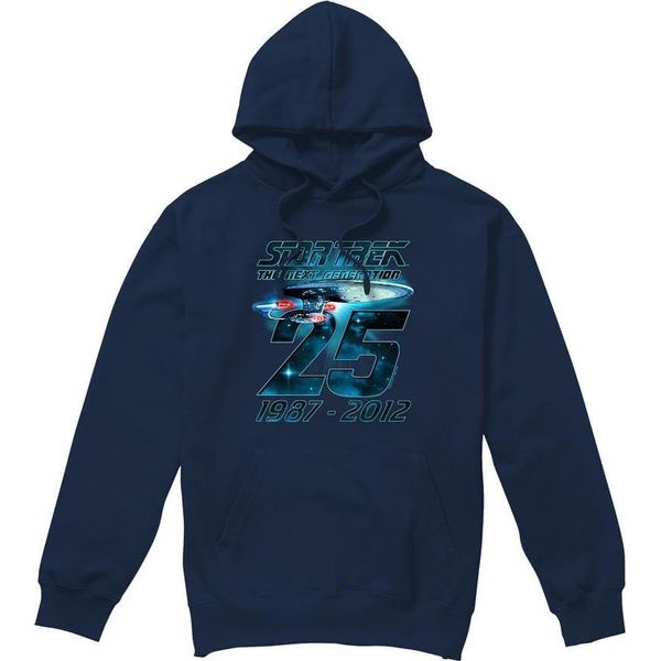 Star Trek - Felpa Con Cappuccio "Enterprise 25"" Da Uomo TV7383 (L) (Navy)"-image