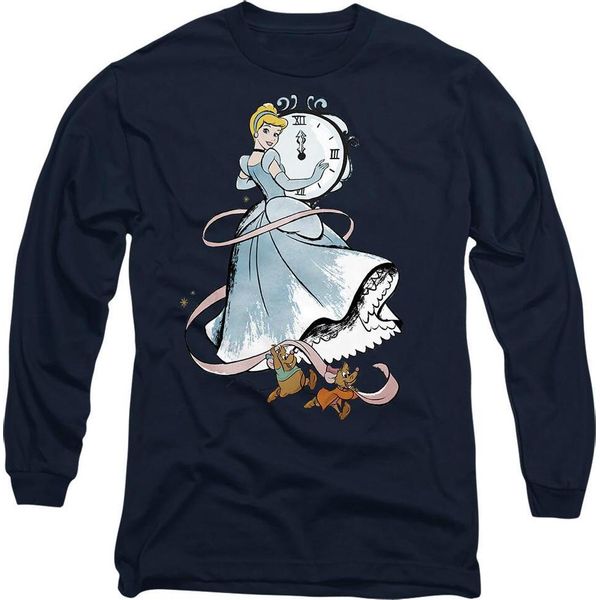 Cenerentola - Maglietta "Clock Strikes Twelve"" Per Uomo/Donna Unisex TV14765 (S) (Blu Navy)"-image
