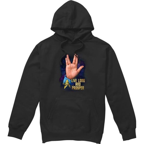 Star Trek - Felpa Con Cappuccio "Llap 50"" Per Uomo TV7564 (L) (Nero)"-image
