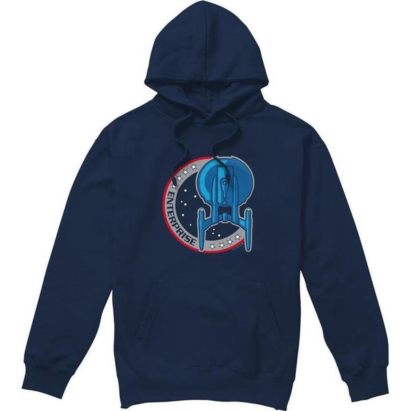 Star Trek - Felpa Con Cappuccio "Enterprise"" Da Uomo TV7593 (Xl) (Navy)"-image