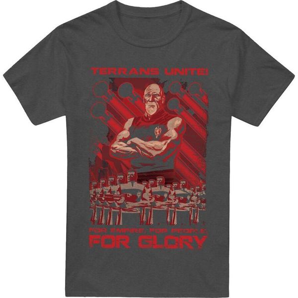 Star Trek - Maglietta "Terrans Unite"" Per Uomo/Donna Unisex TV17967 (M) (Charcoal)"-image